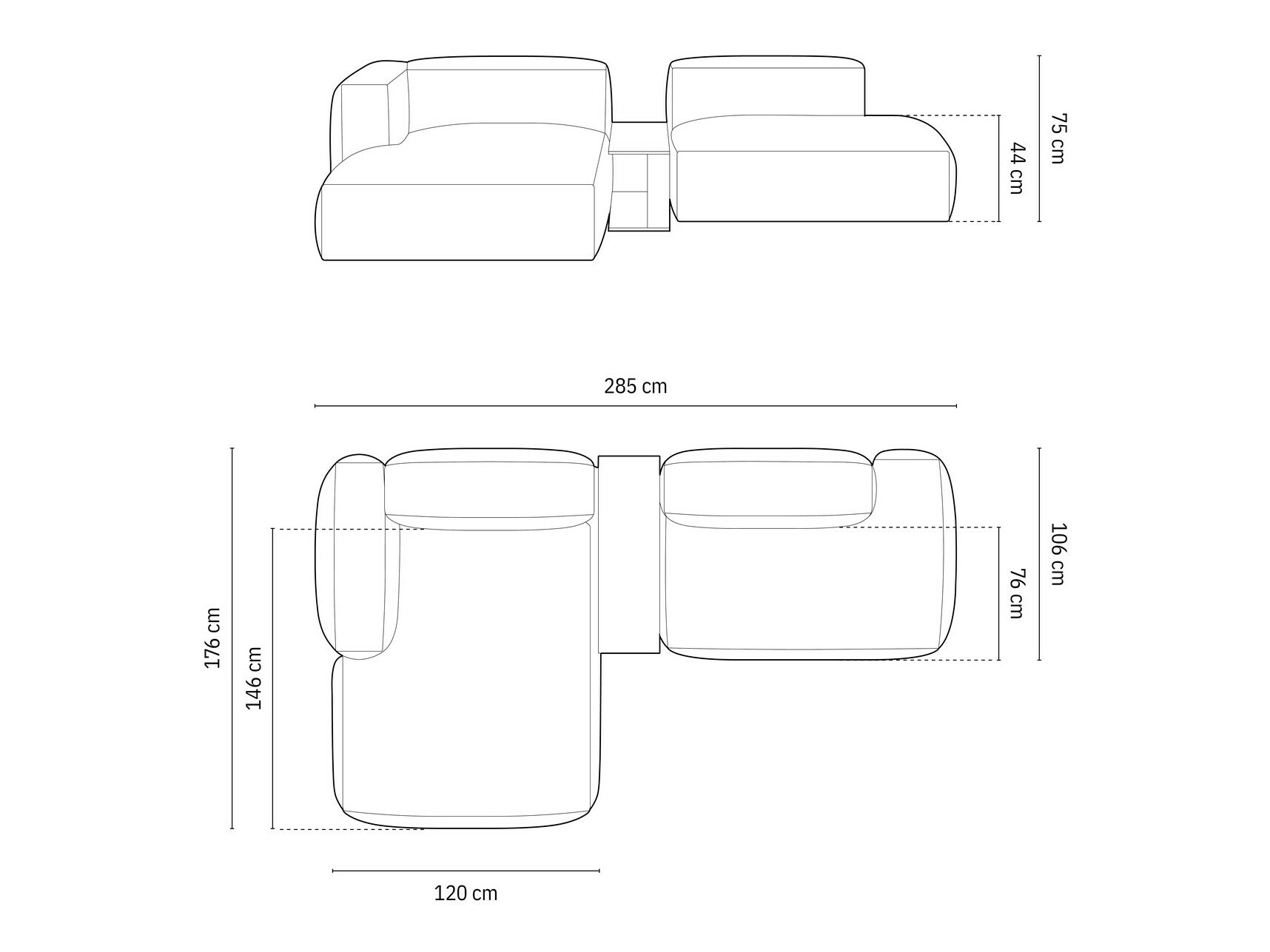 Modularna kutna garnitura Sorcoro 106 (Vogue 01)