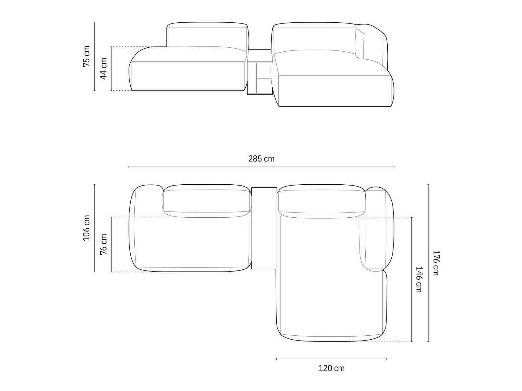 Modularna kutna garnitura Sorcoro 106 (Vogue 12)