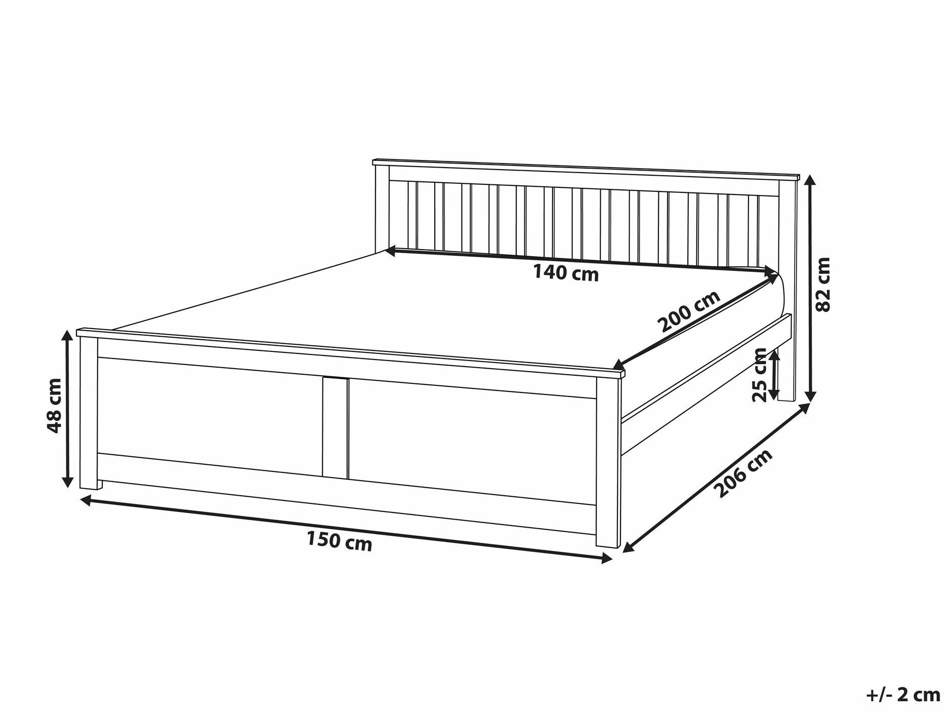 Krevet Berwyn 2470 (Svijetlo drvo)