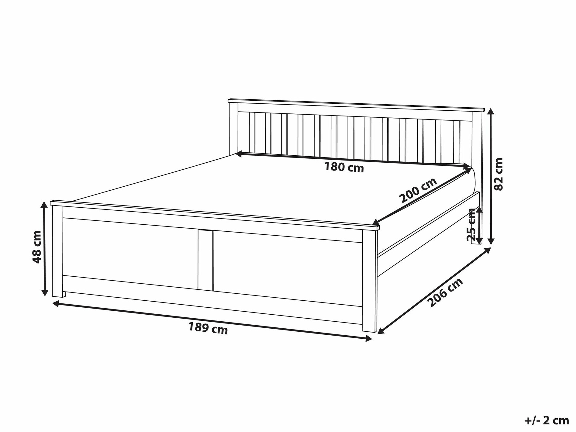 Krevet Berwyn 2470 (Svijetlo drvo)