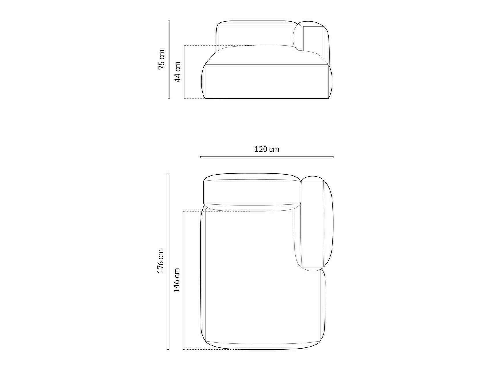 Modularna fotelja Sorcoro 107 (Boston Trufa)