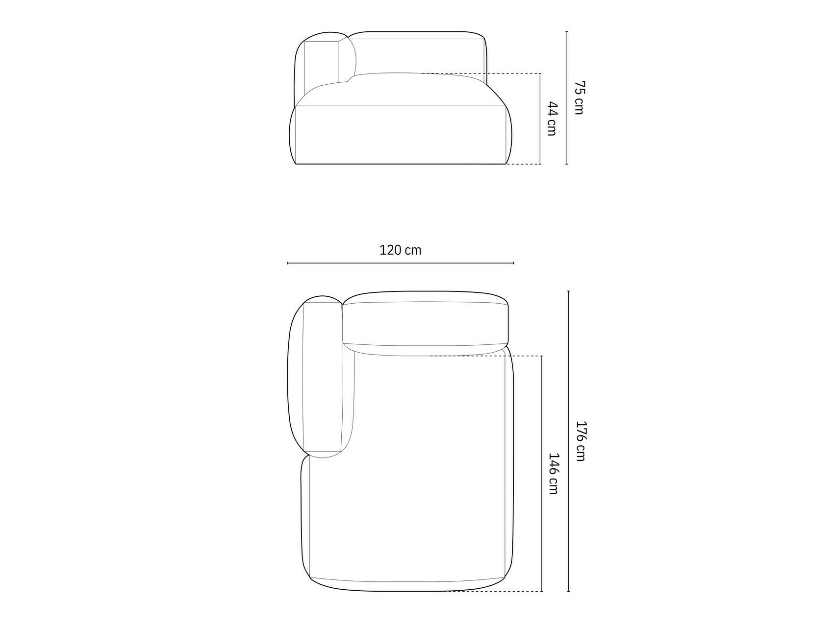 Modularna fotelja Sorcoro 107 (Vogue 03)