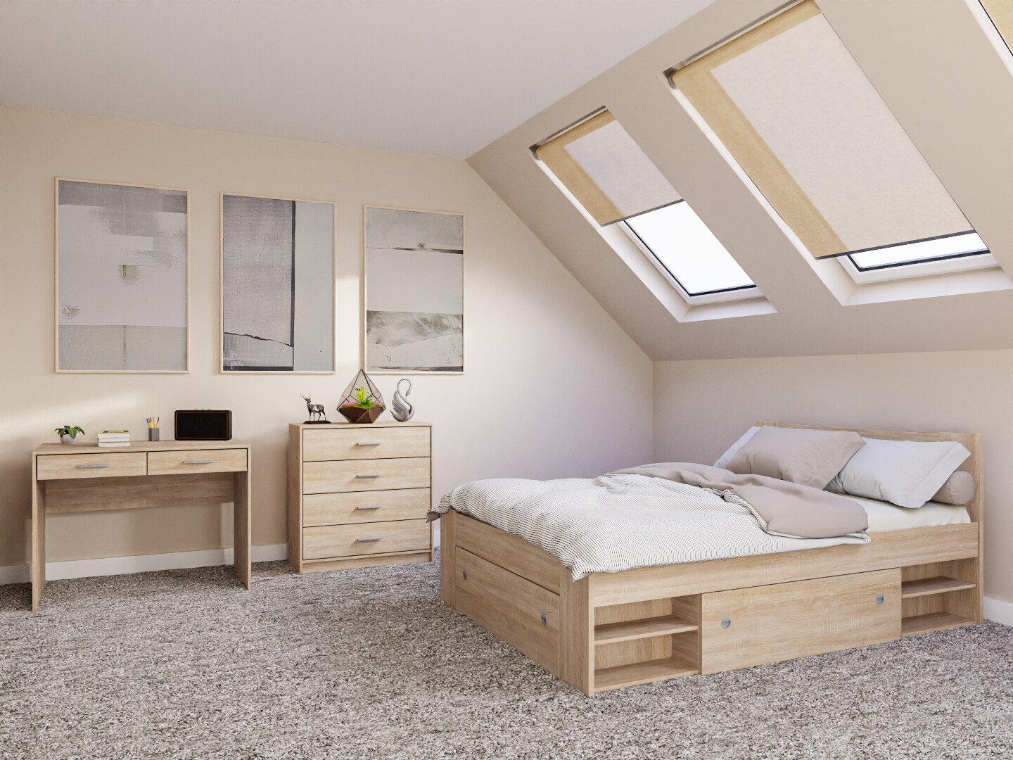 Set za spavaću sobu Novsore 155 (Sonoma hrast)