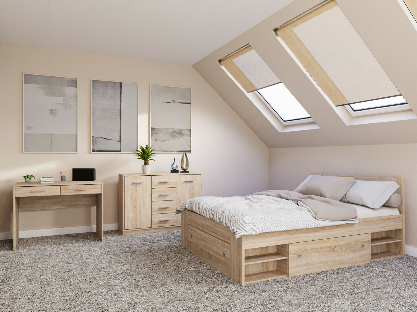 Set za spavaću sobu Novsore 156 (Sonoma hrast)