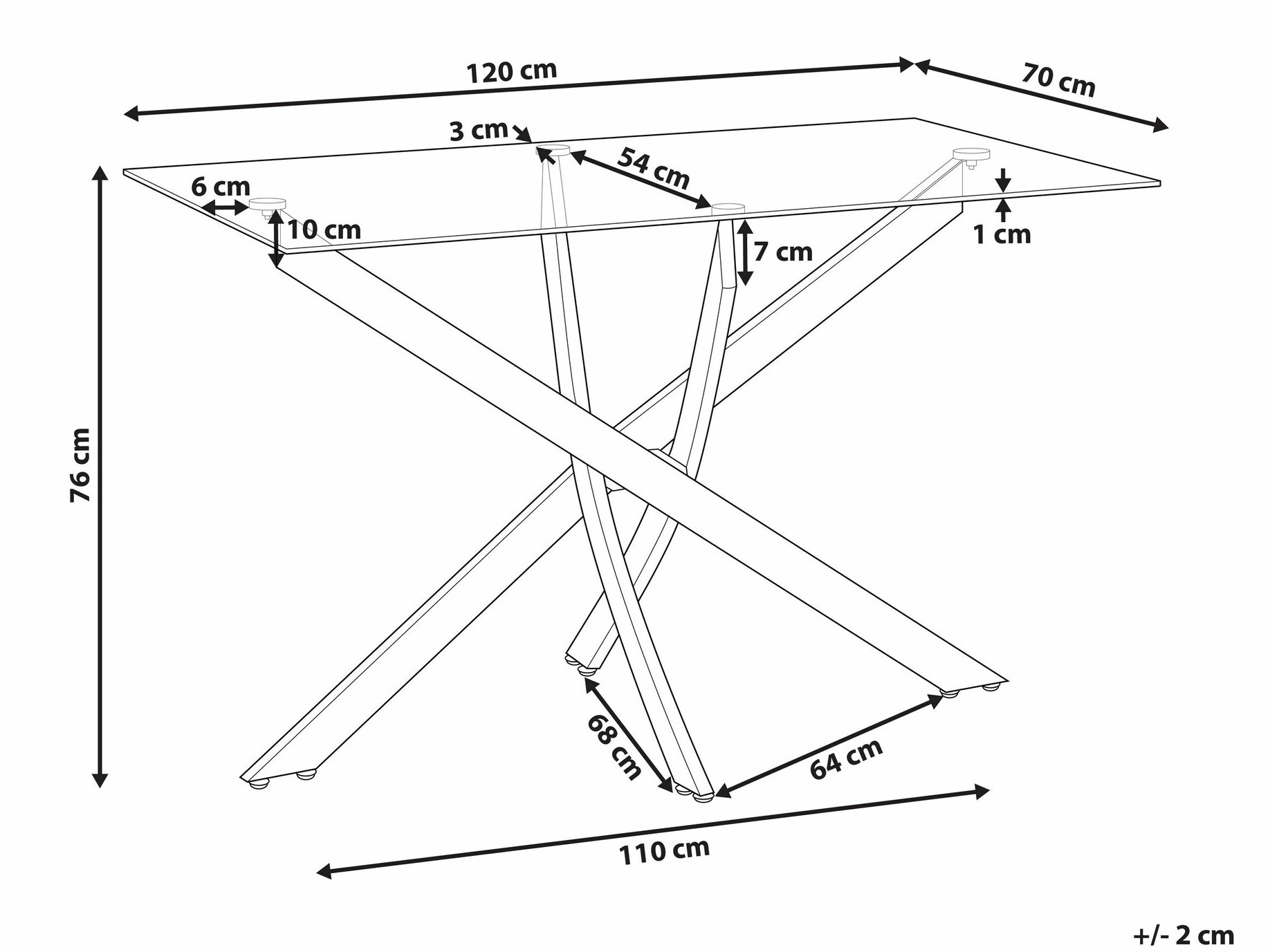 Stol Berwyn 2472 (Srebrna)