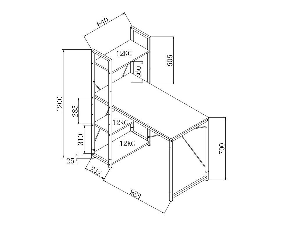 Uredski stol Houston 1888 (Sonoma hrast + Crna)