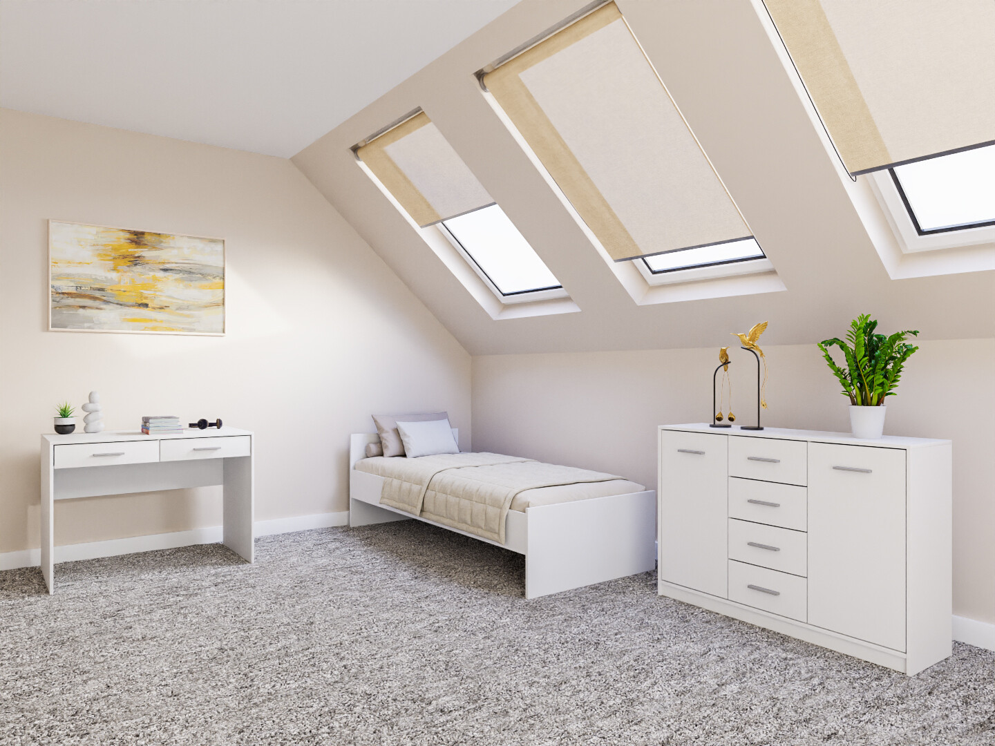 Set za spavaću sobu Novsore 149 (Bijela)