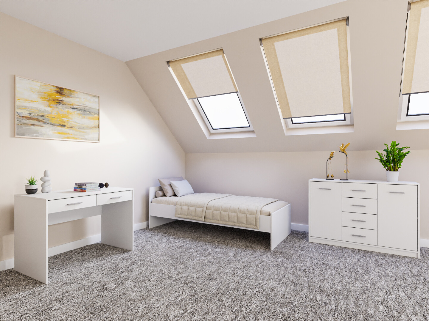 Set za spavaću sobu Novsore 149 (Bijela)