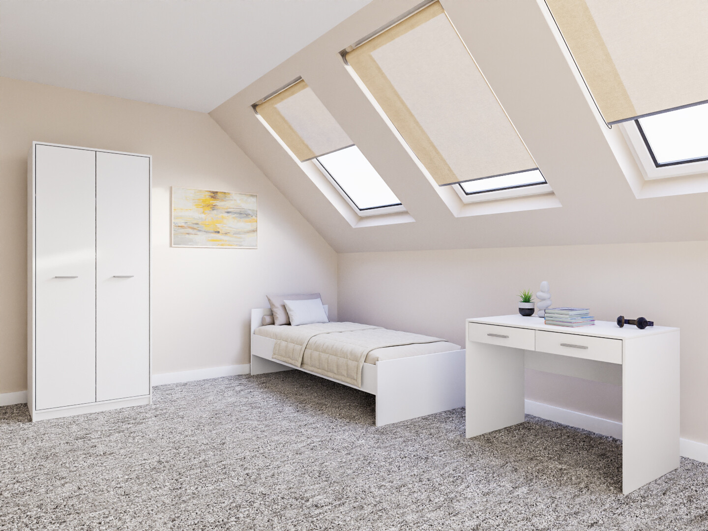 Set za spavaću sobu Novsore 157 (Bijela)