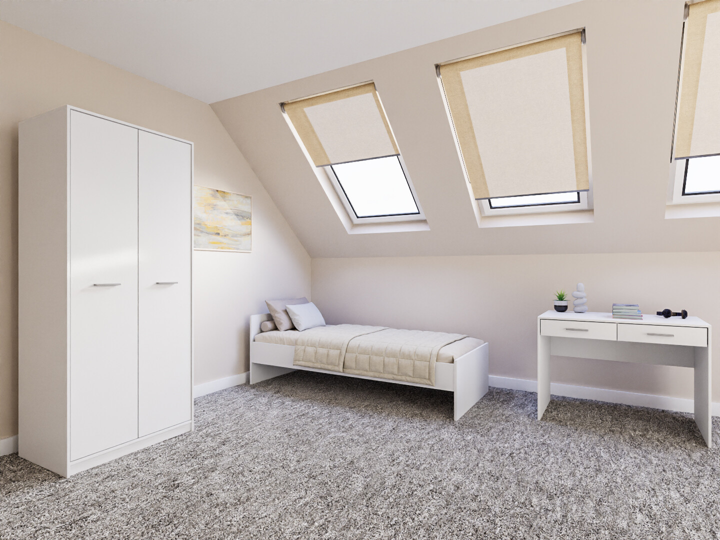 Set za spavaću sobu Novsore 157 (Bijela)