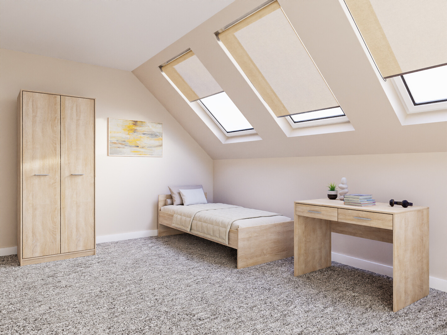 Set za spavaću sobu Novsore 157 (Sonoma hrast)