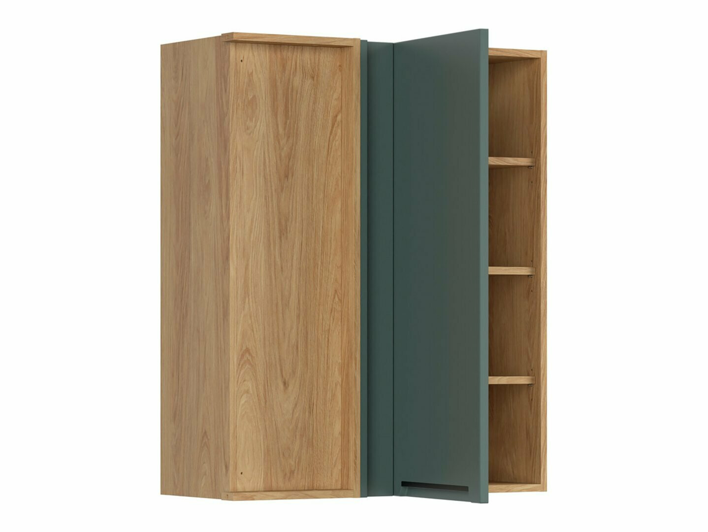 Modularan zidni kutni ormarić Riso Green 156