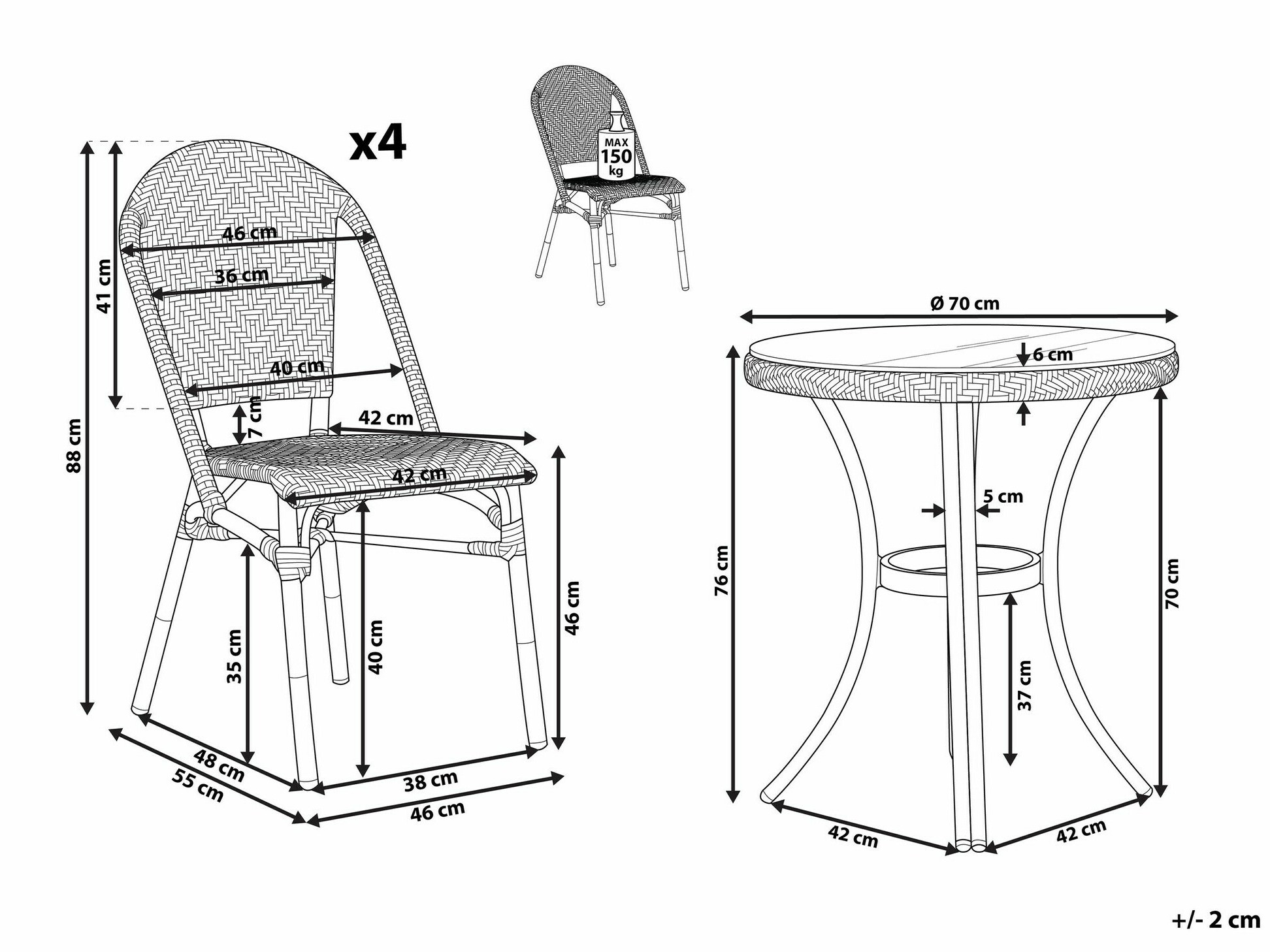 Set stola i stolica Berwyn 2479