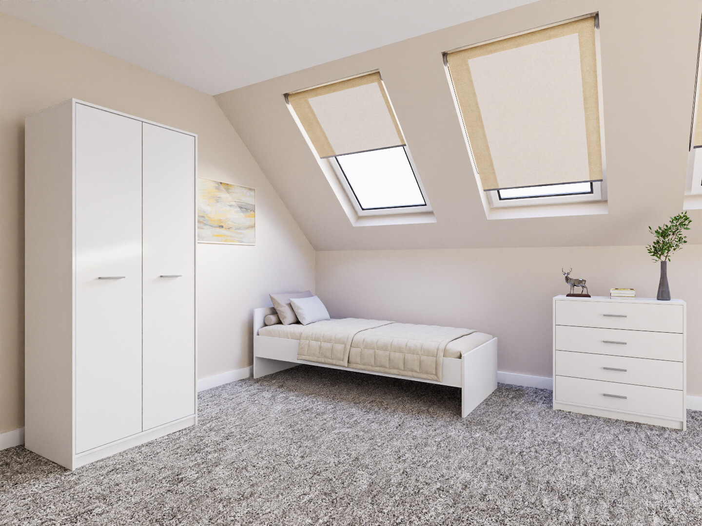 Set za spavaću sobu Novsore 151 (Bijela)