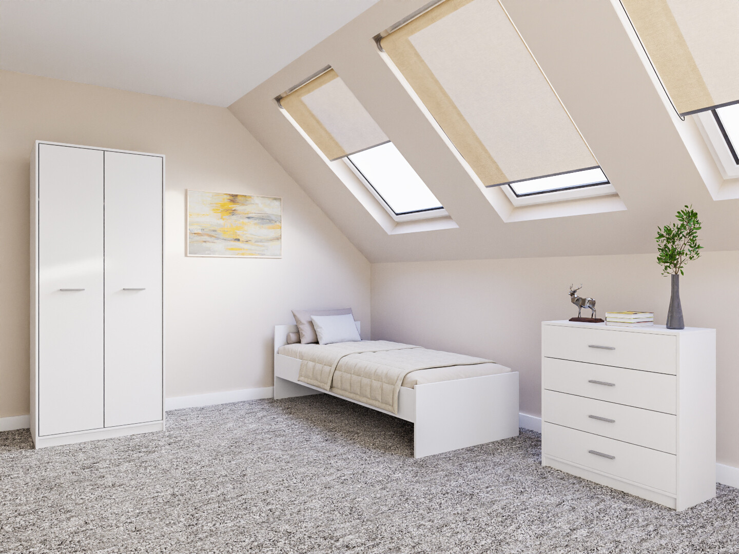 Set za spavaću sobu Novsore 151 (Bijela)