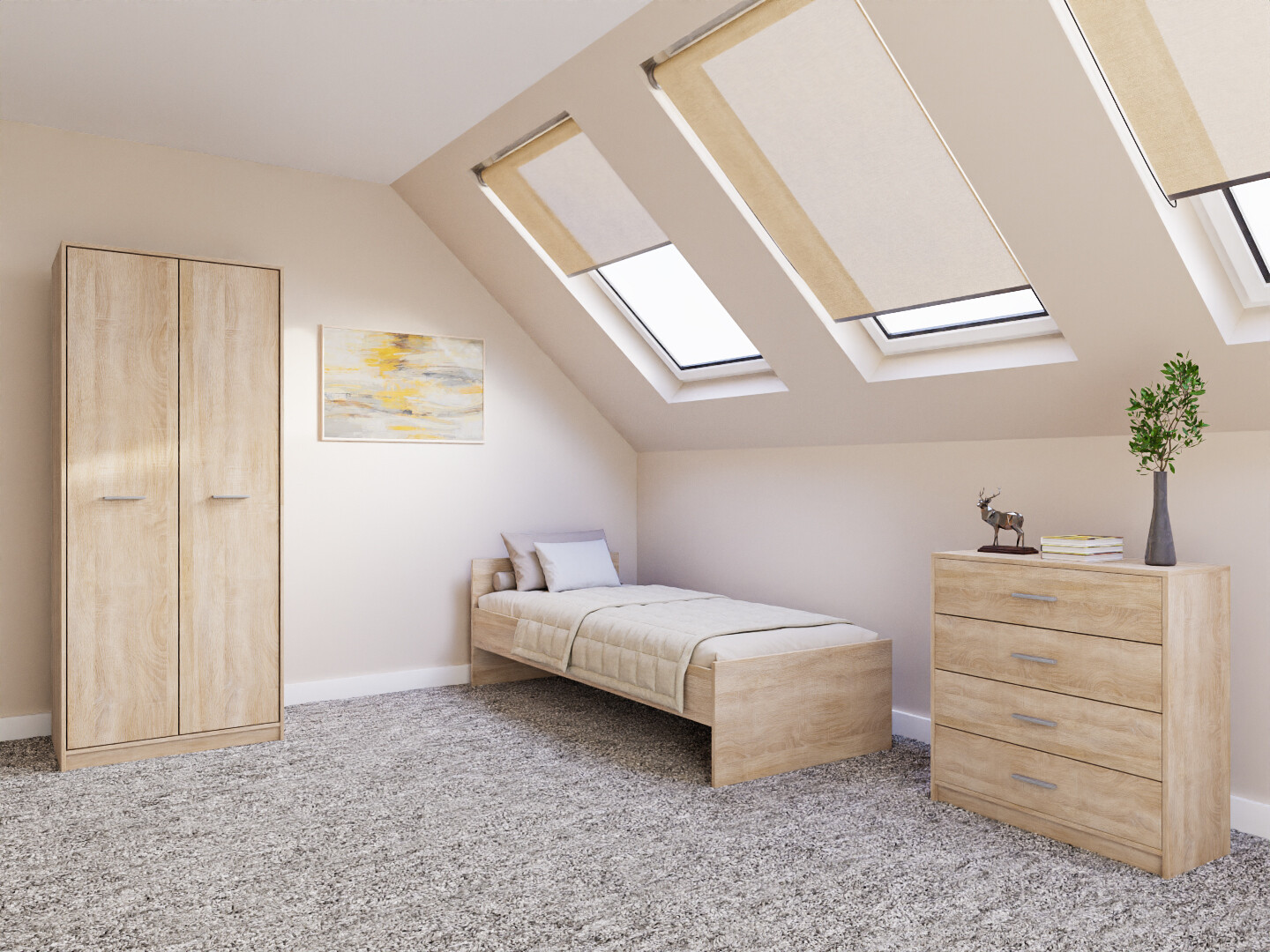 Set za spavaću sobu Novsore 151 (Sonoma hrast)