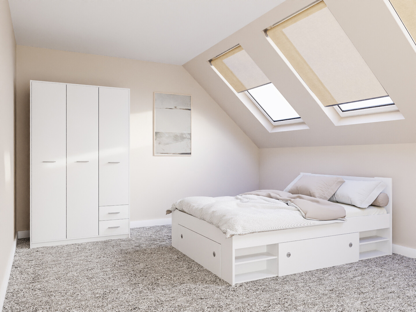 Set za spavaću sobu Novsore 158 (Bijela)