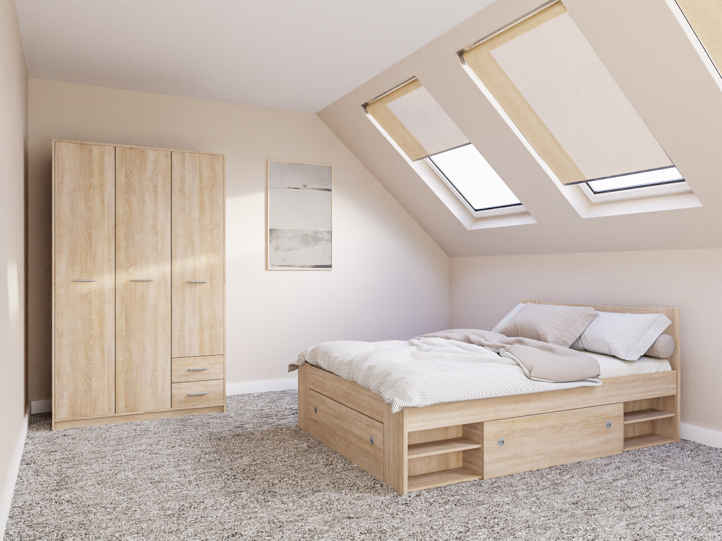 Set za spavaću sobu Novsore 158 (Sonoma hrast)