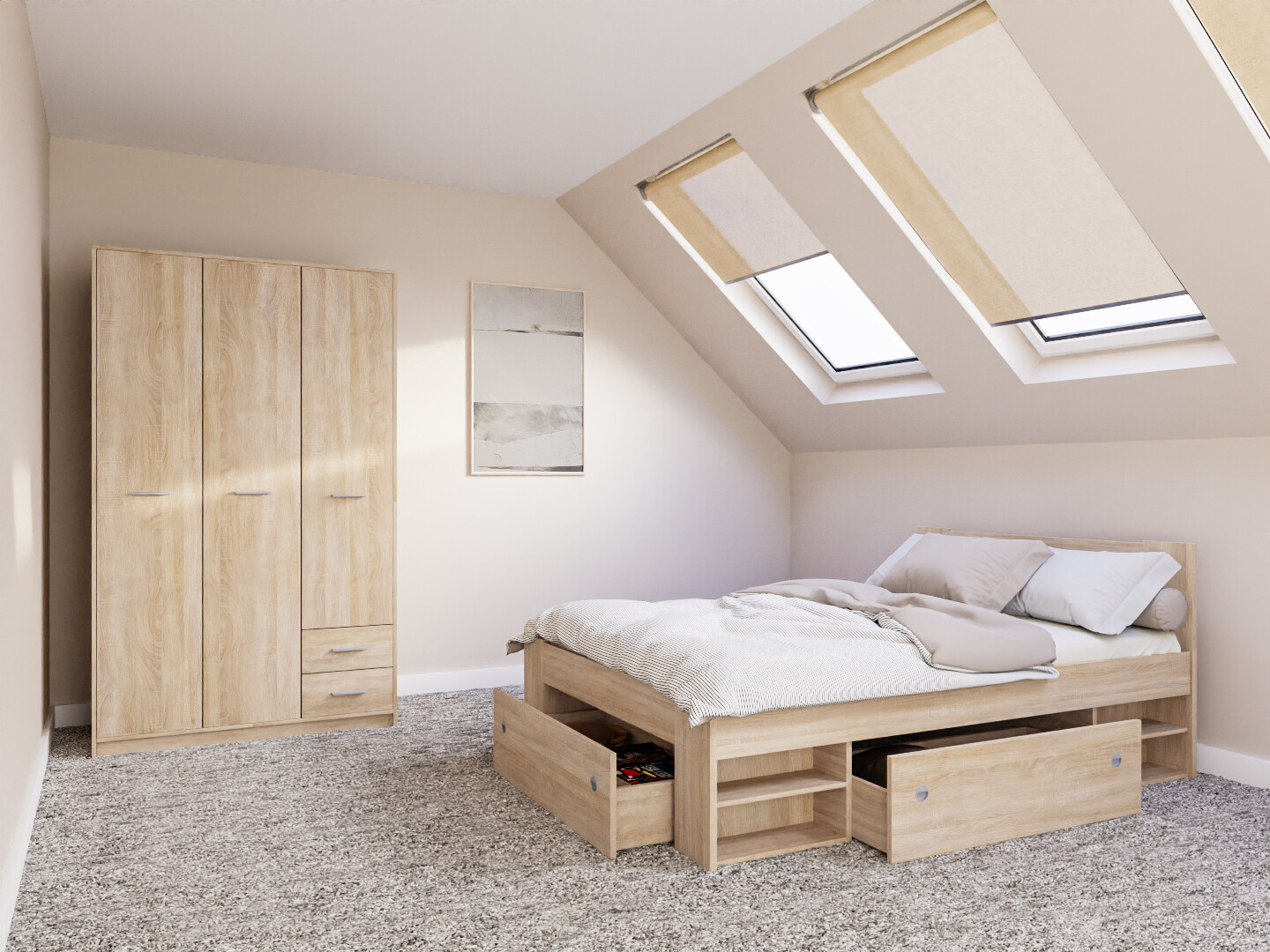 Set za spavaću sobu Novsore 158 (Sonoma hrast)