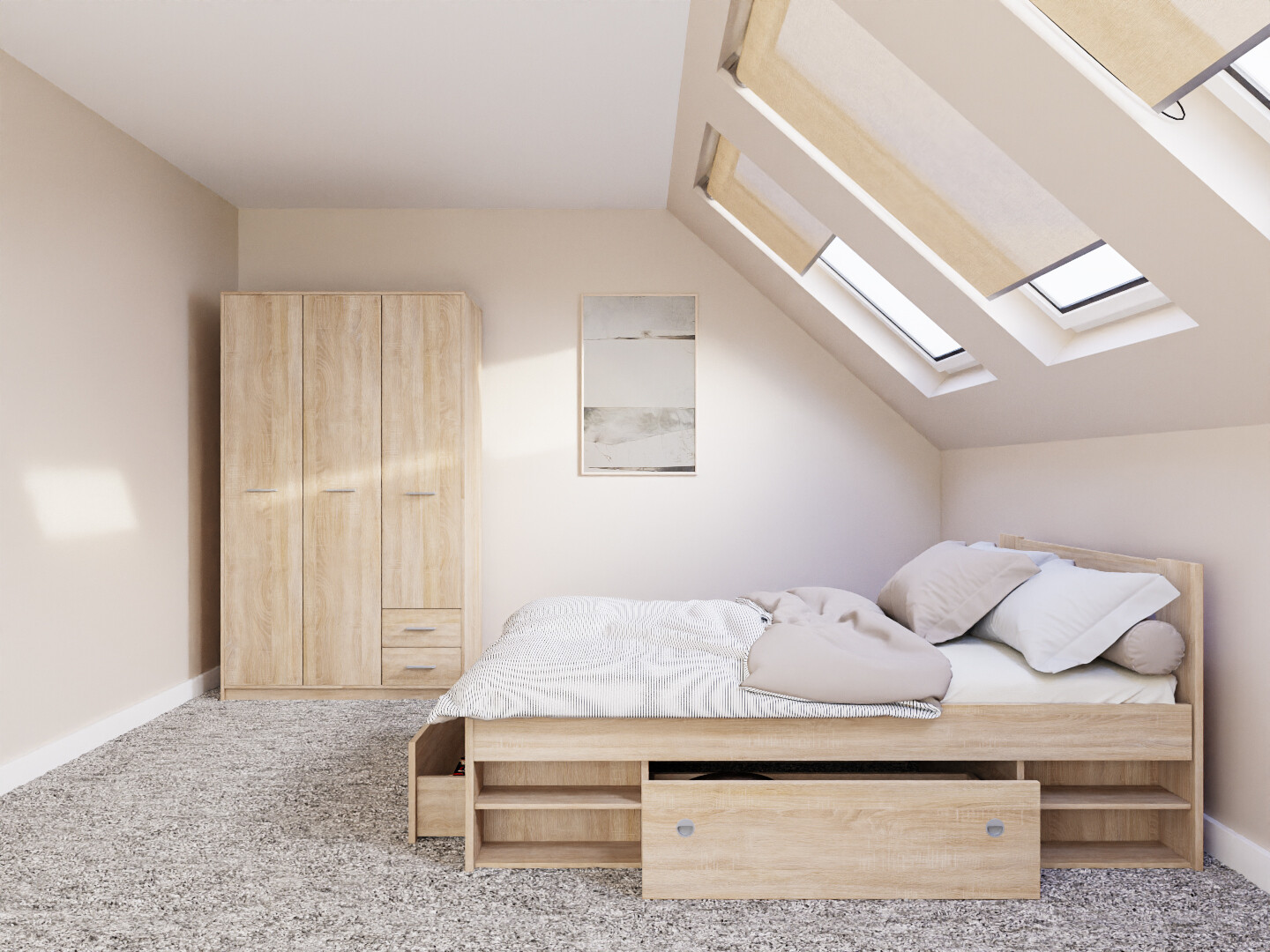 Set za spavaću sobu Novsore 158 (Sonoma hrast)