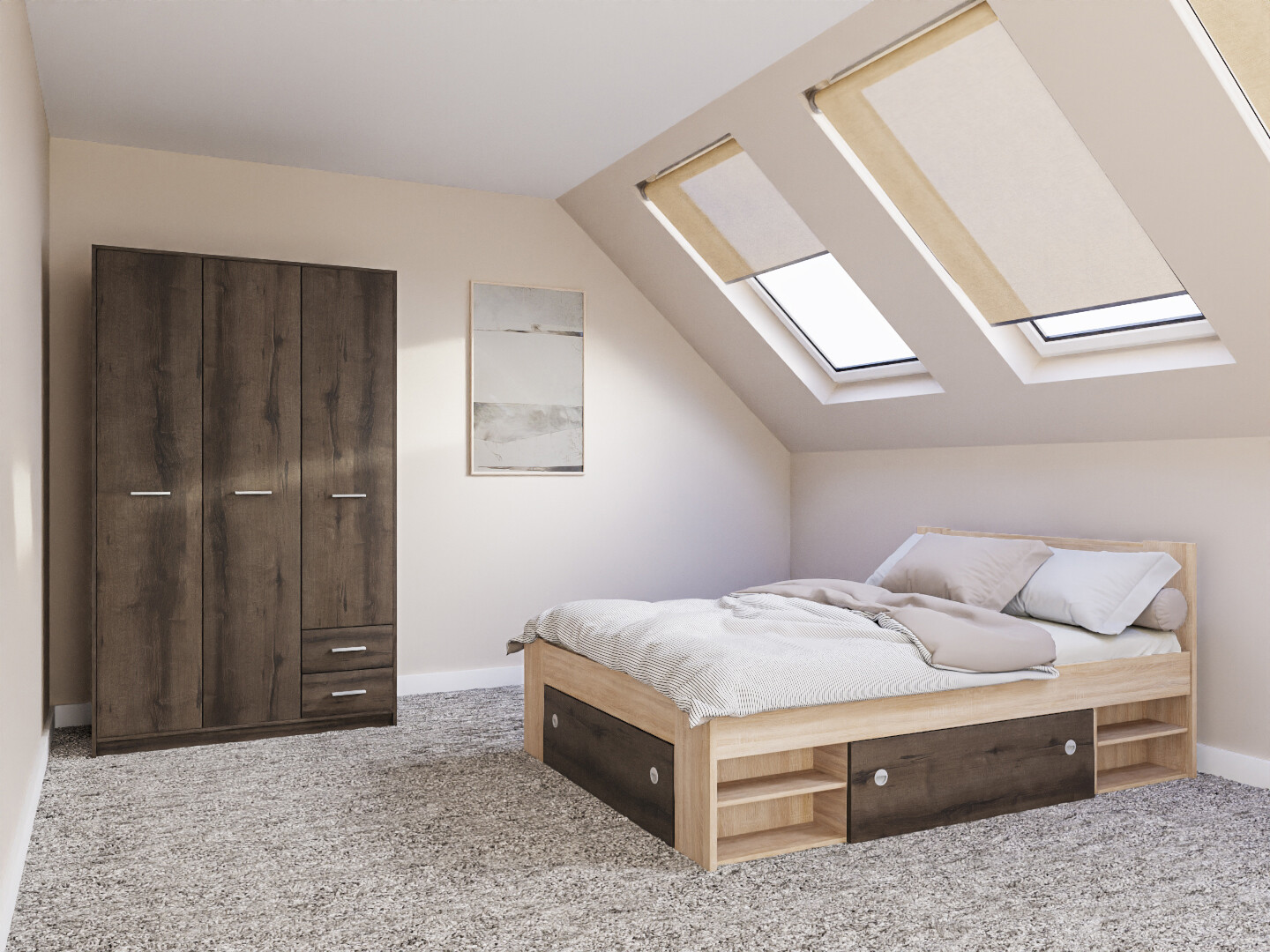 Set za spavaću sobu Novsore 158 (Sonoma hrast)