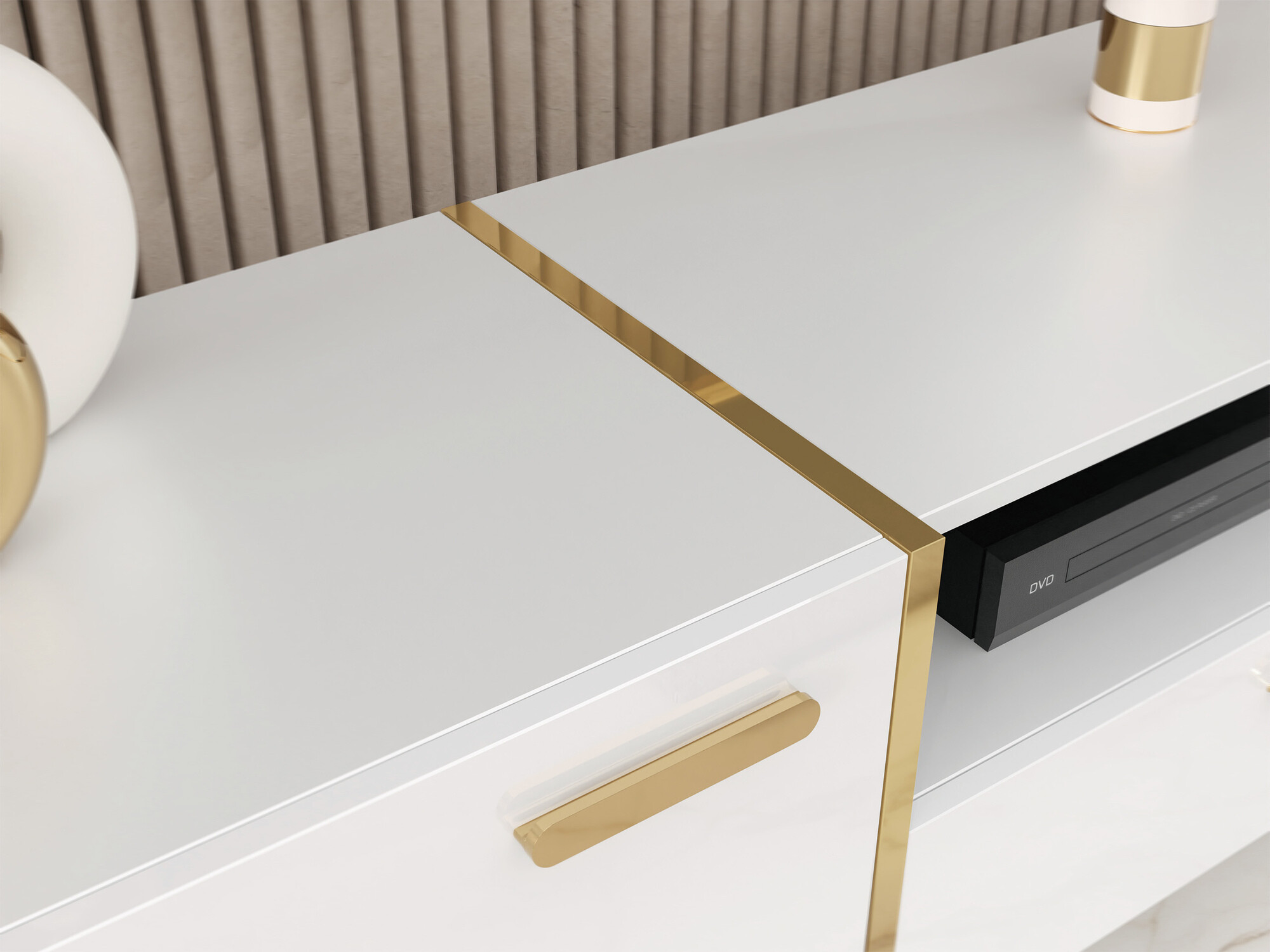 Set za dnevni boravak Teslomo 102 (Bijela + Sjajno bijela)