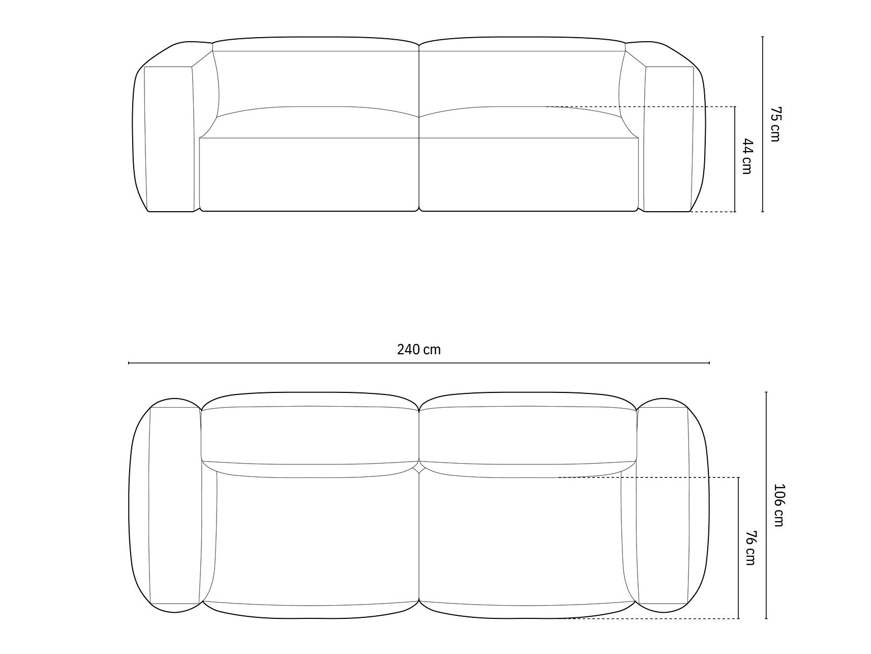 Modularan kauč Sorcoro 100 (Boston Light Grey)