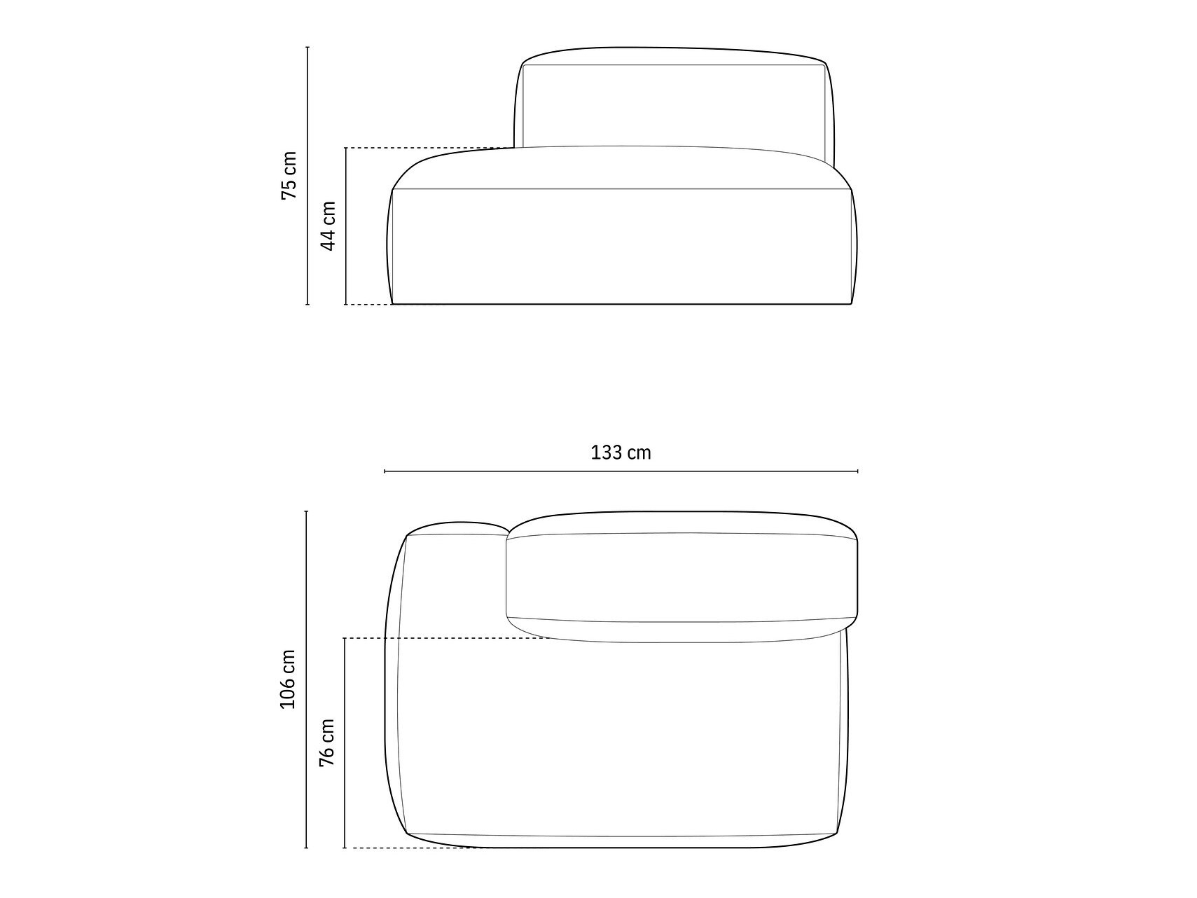Modularna fotelja Sorcoro 102 (Boston Black)