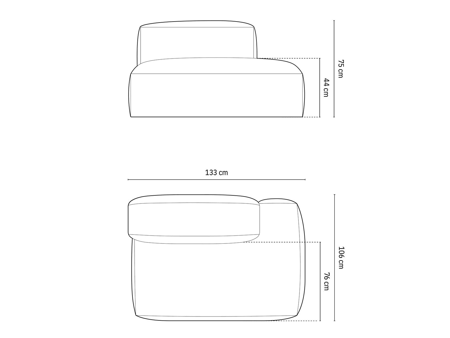 Modularna fotelja Sorcoro 102 (Boston Black)