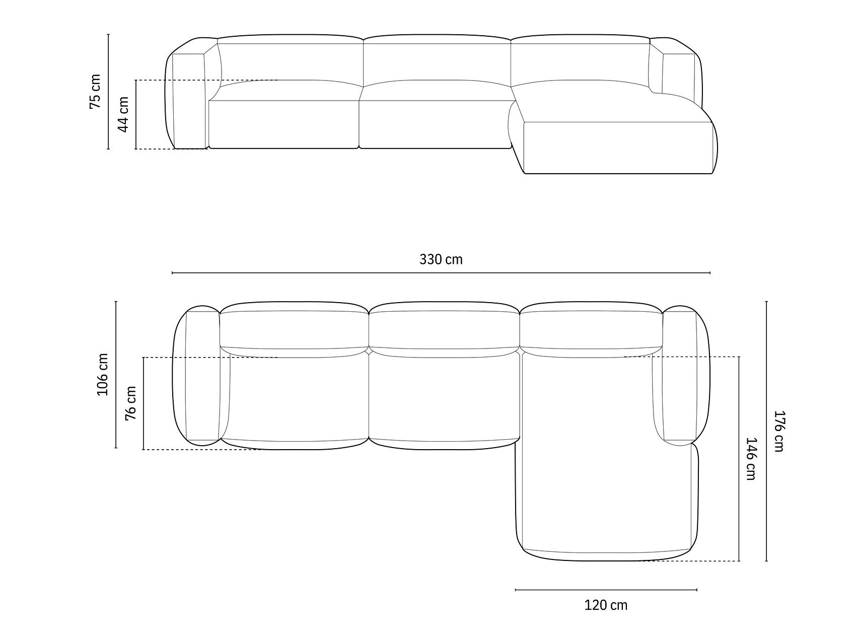 Modularna kutna garnitura Sorcoro 104 (Vogue 11)