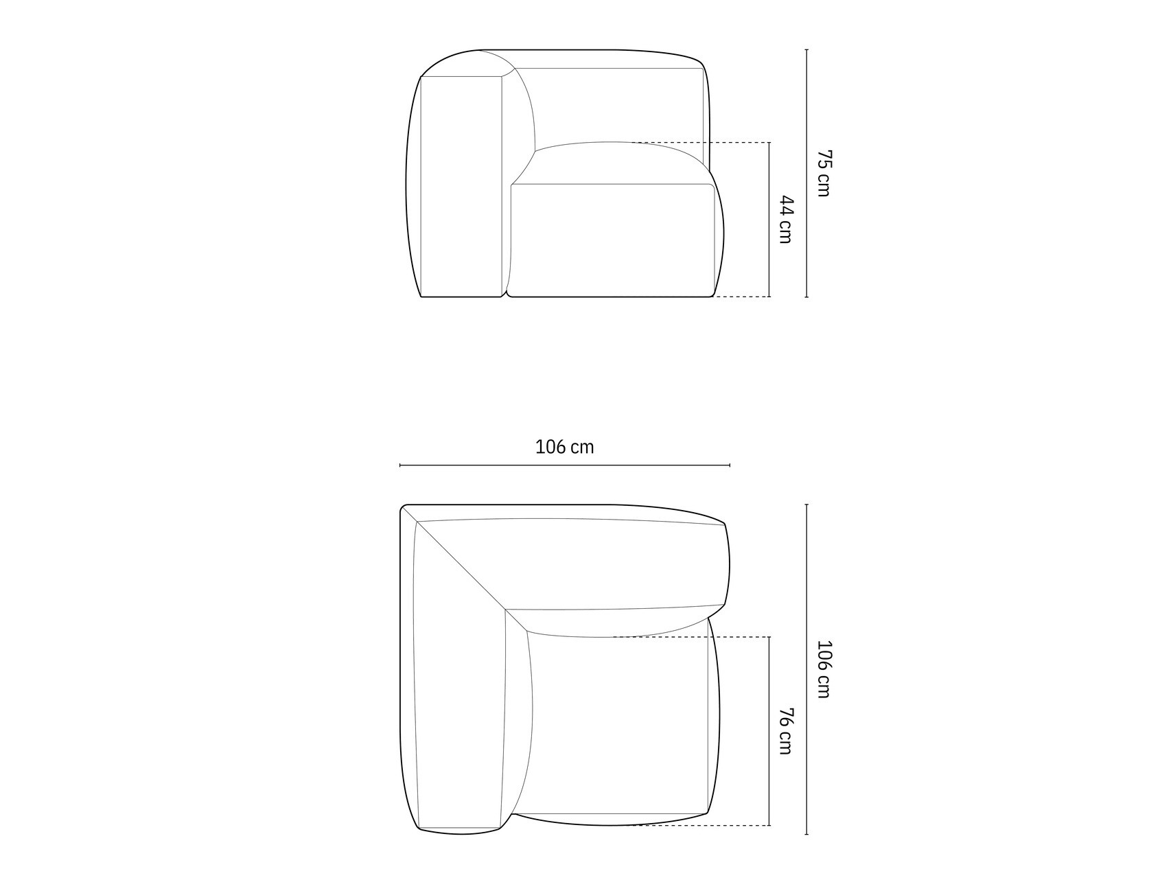 Modularna fotelja Sorcoro 110 (Boston Ocean)