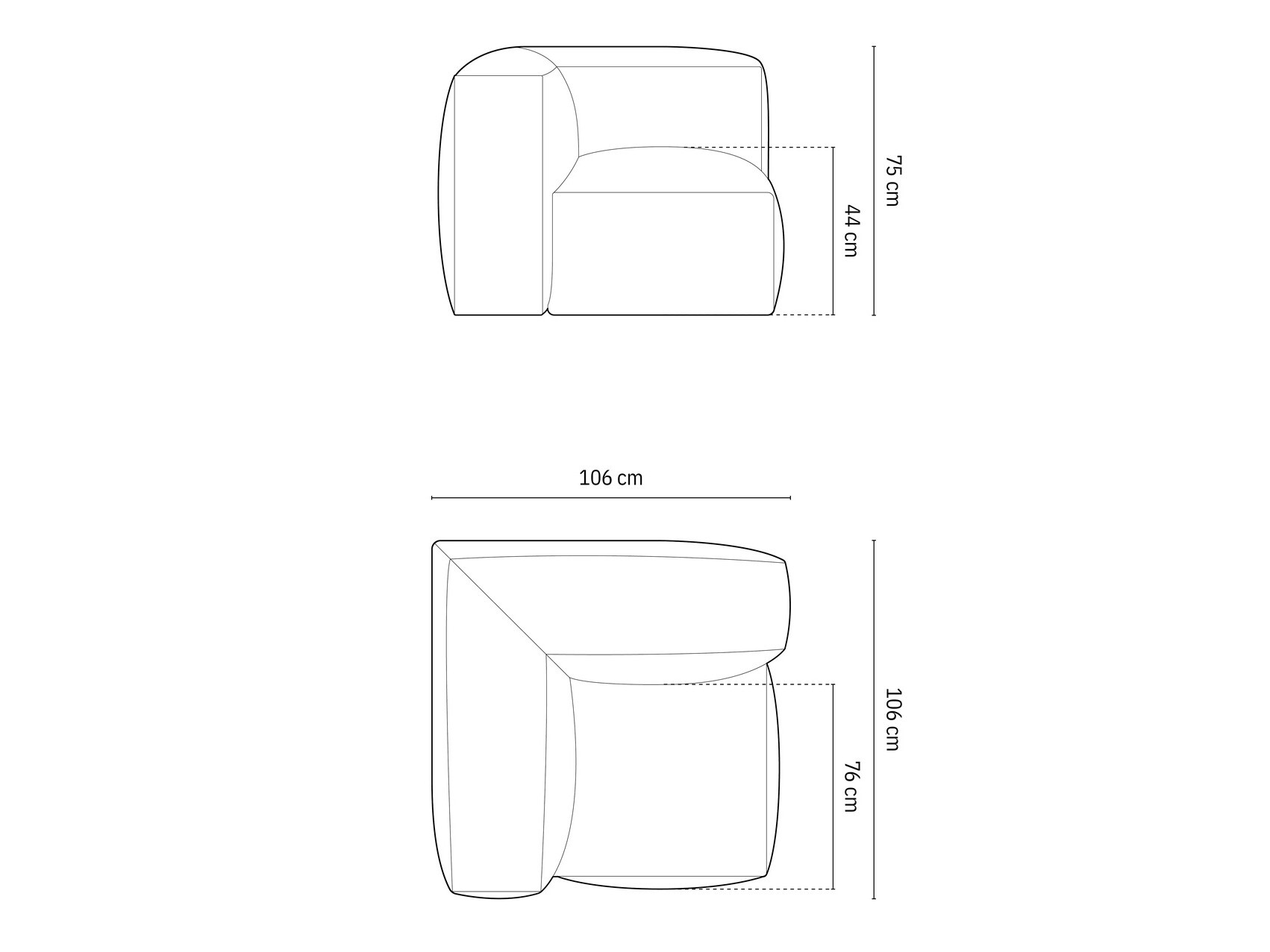 Modularna fotelja Sorcoro 110 (Vogue 01)