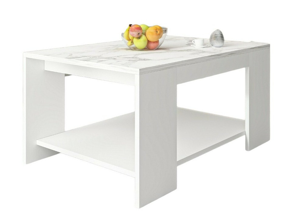 Stolić za kavu Kailua 1815 (Bijela + Bijeli mramor)