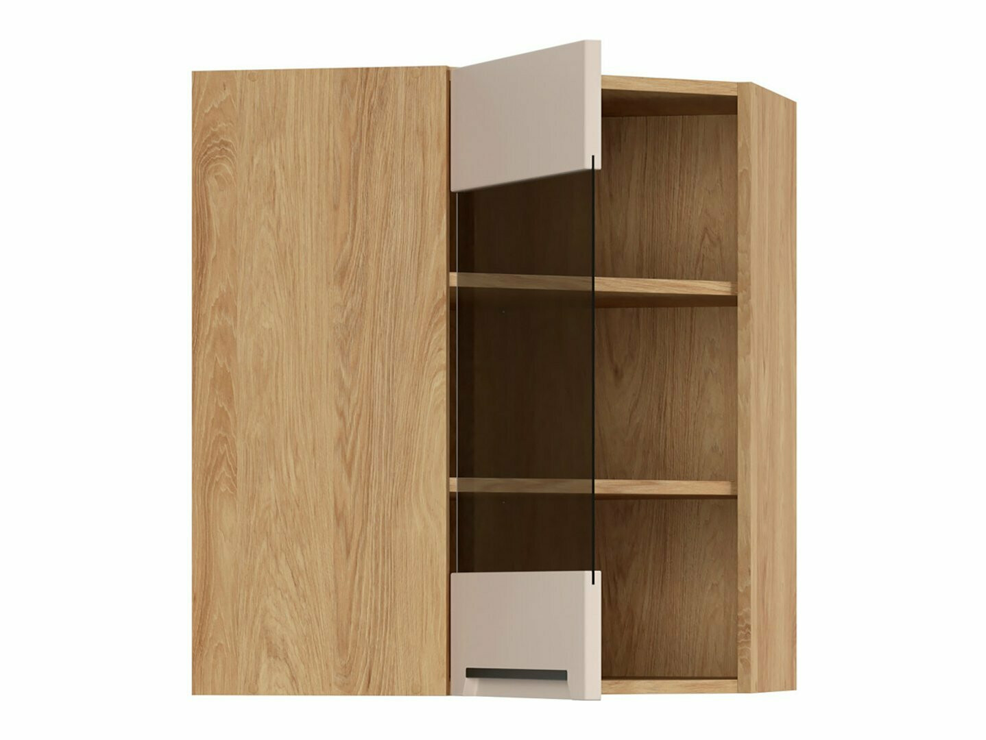 Modularan zidni kutni ormarić Riso Beige 161