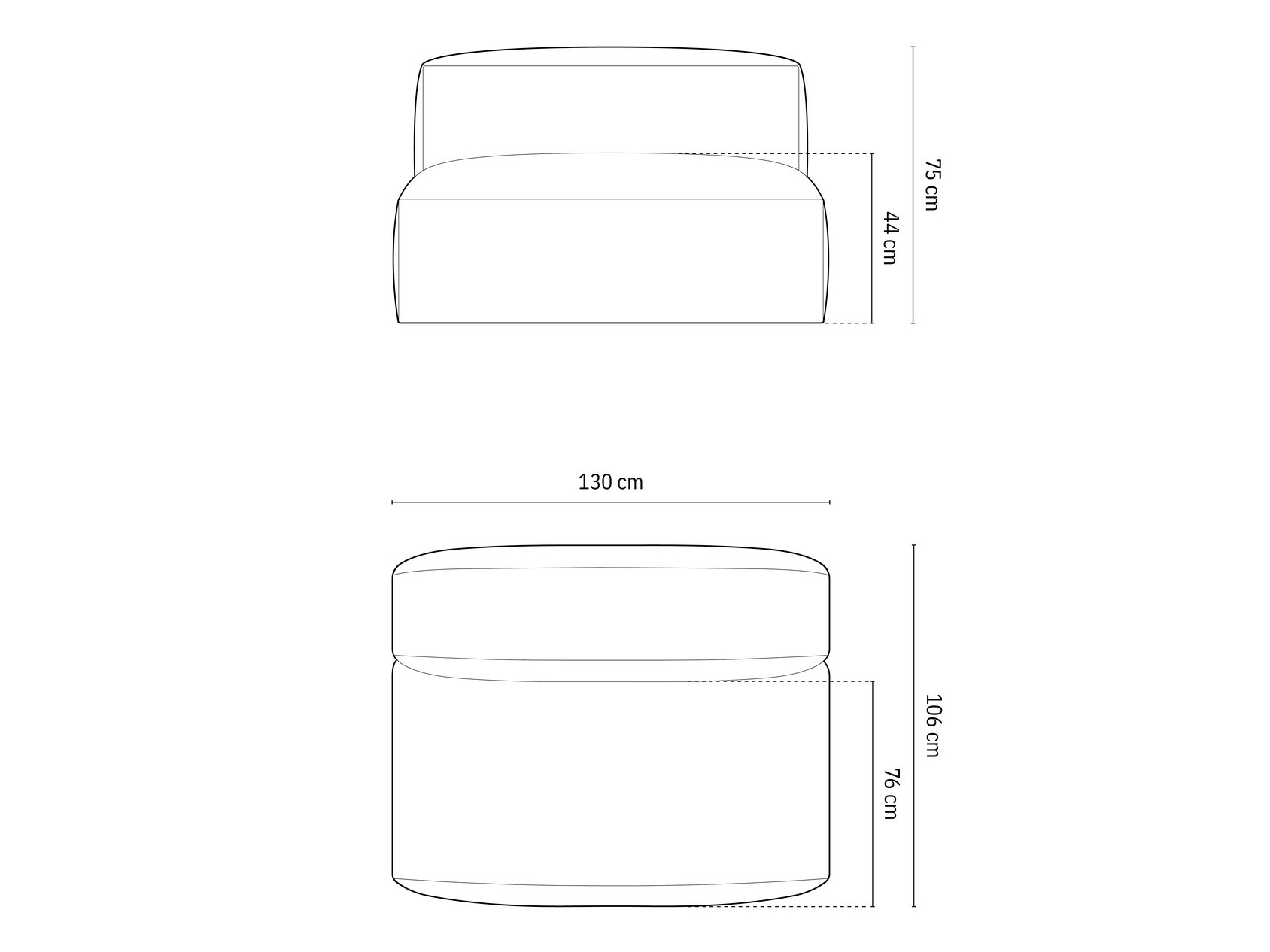 Modularna fotelja Sorcoro 113 (Boston Light Grey)