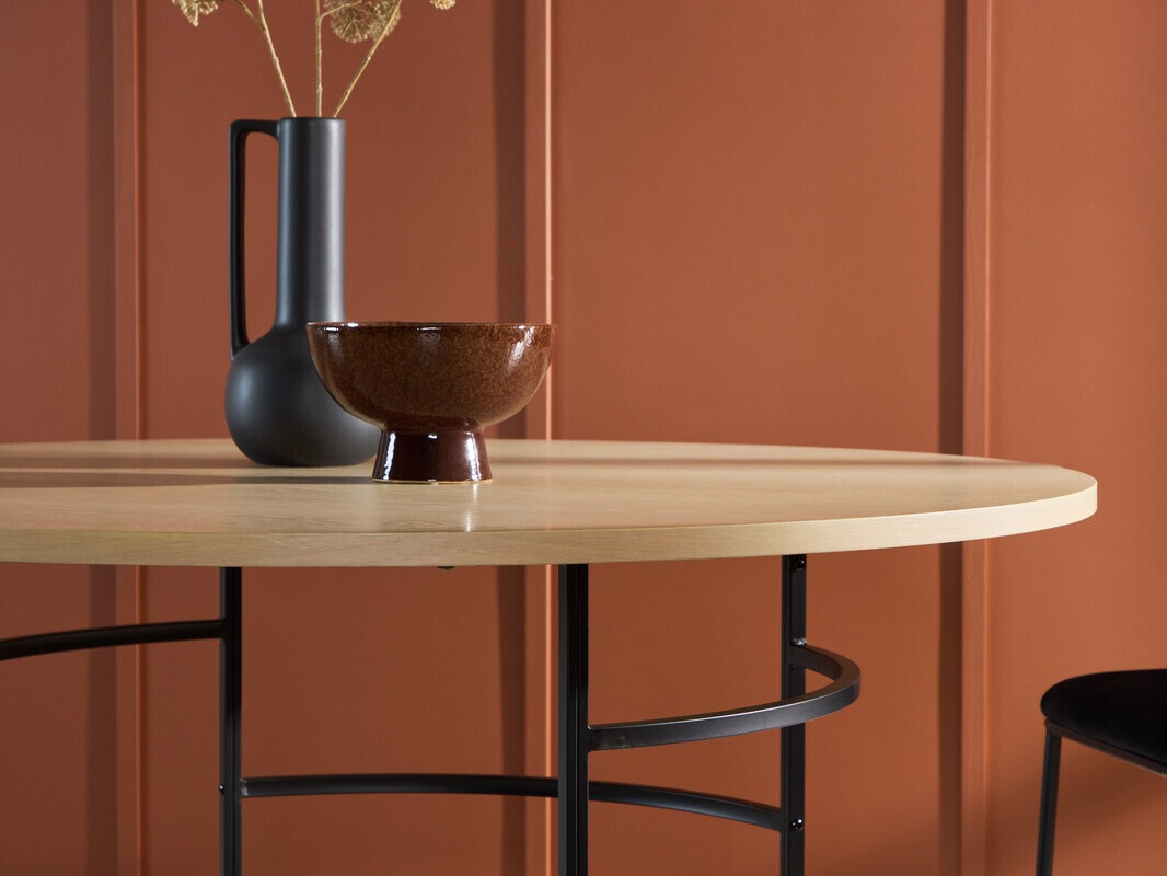 Stol Dallas 4695 (Crna + Svijetlo smeđa)