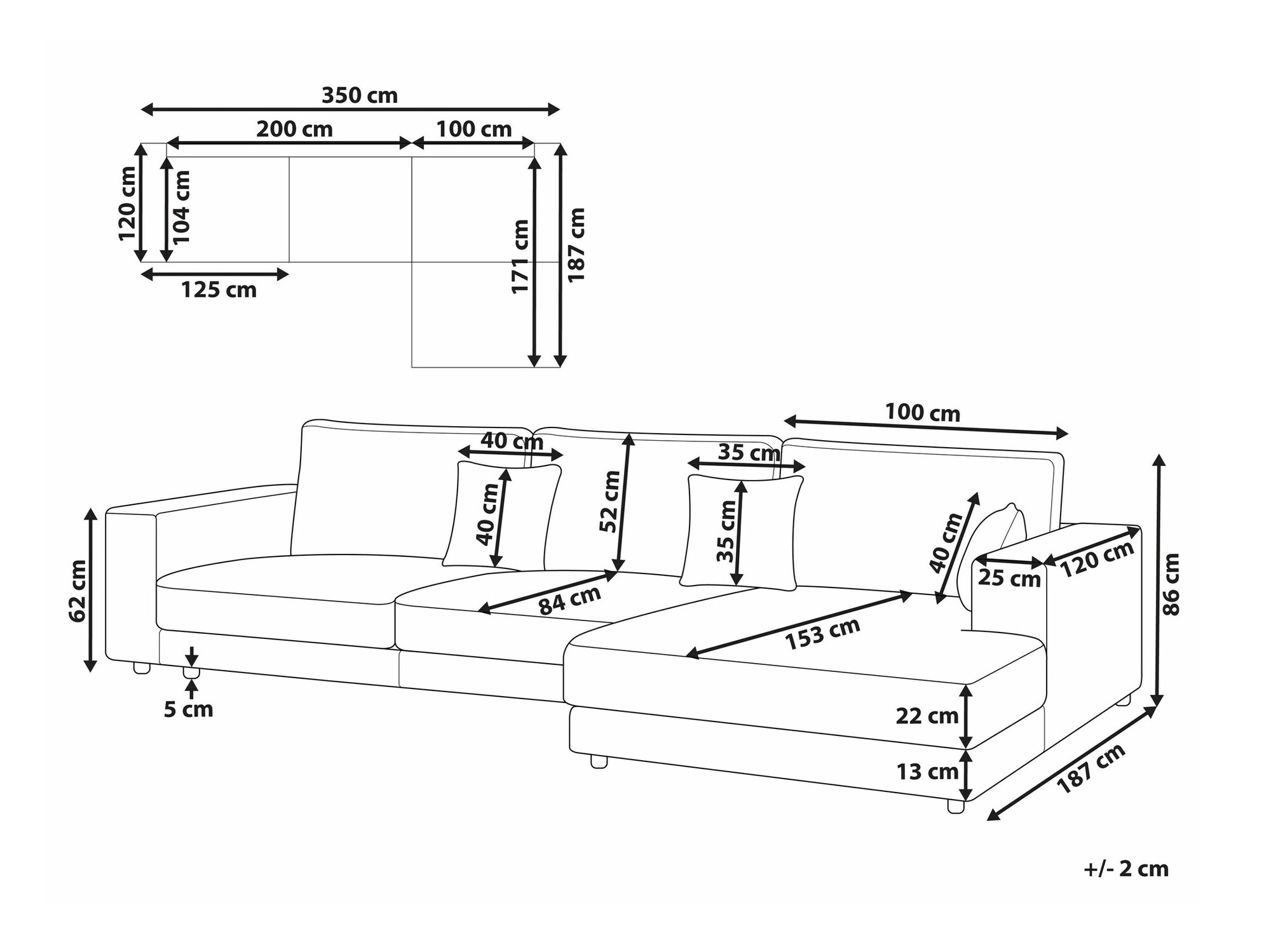 Kutna garnitura Berwyn 2485 (Svijetlo siva)