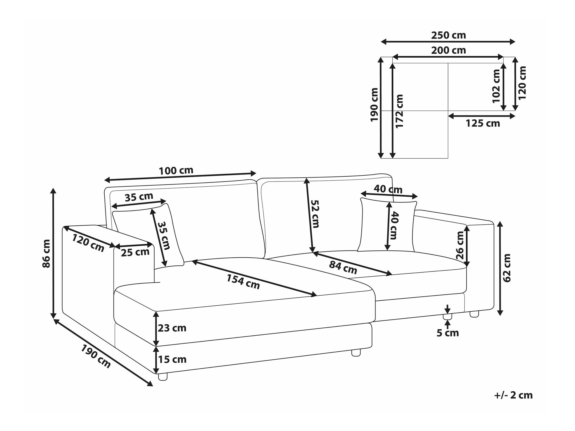 Kutna garnitura Berwyn 2486 (Bež)