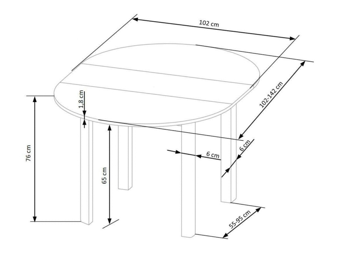 Stol Houston 961 (Hrast Artisan + Crna)