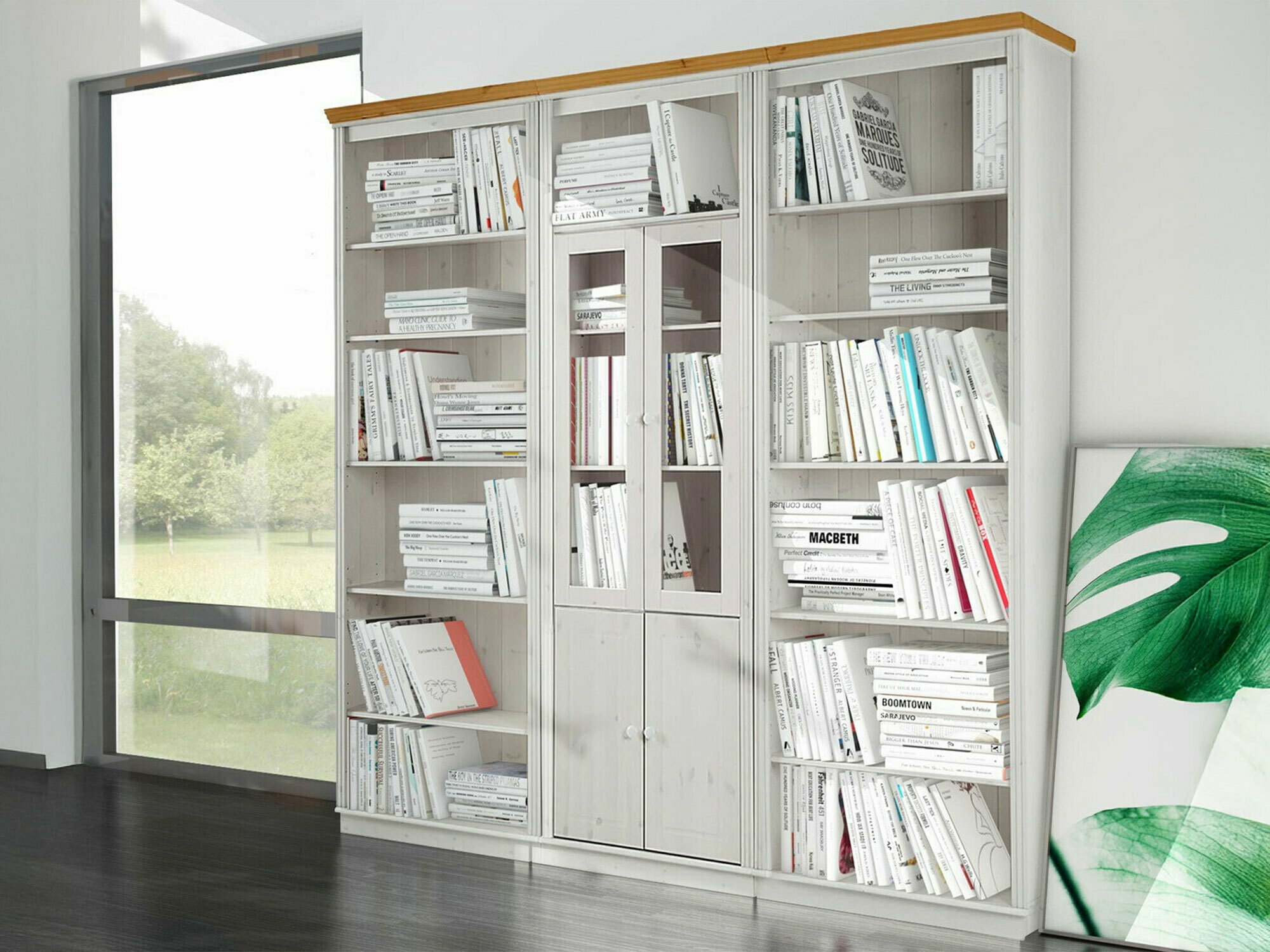 Set polica Saltoro 113 (Bijela + Hrast u boji meda)