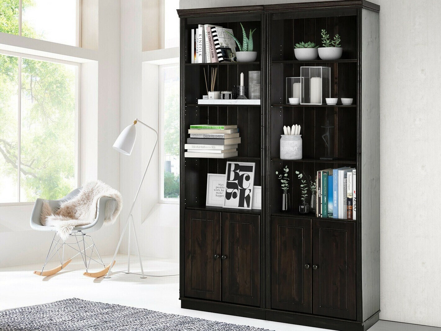 Set polica Saltoro 115 (Tamno smeđa)