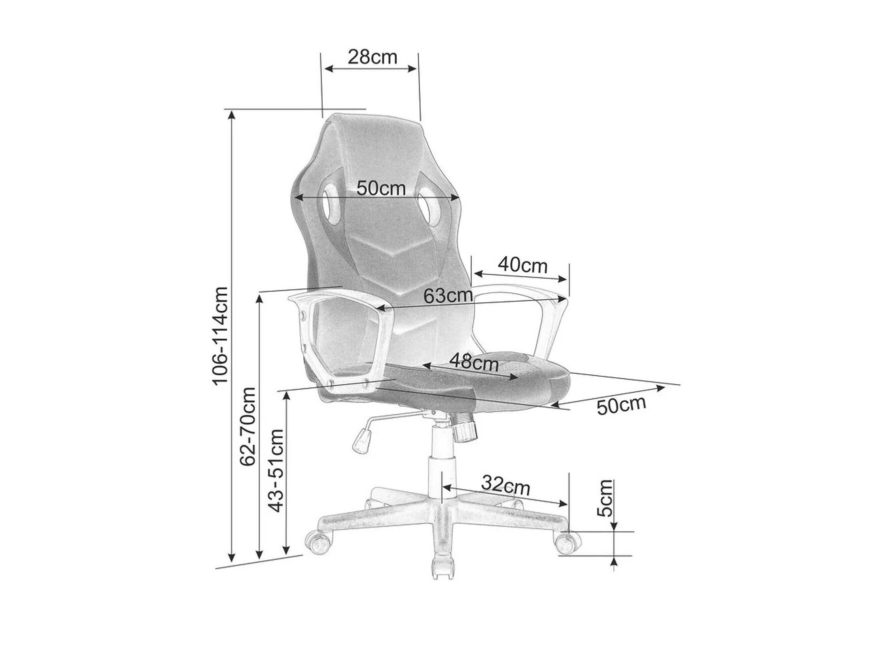 Uredska stolica Detroit 692 (Crna + Crvena)