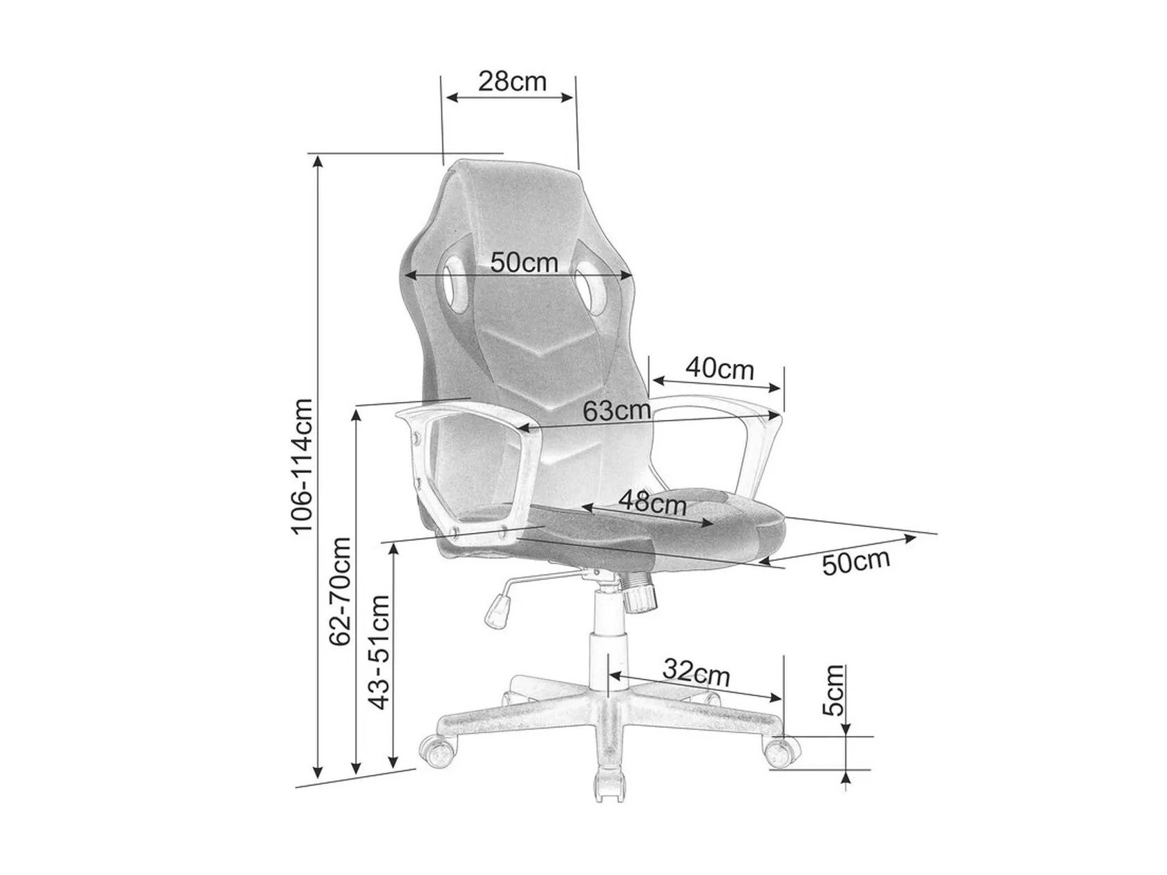 Uredska stolica Detroit 692 (Crna + Plava)