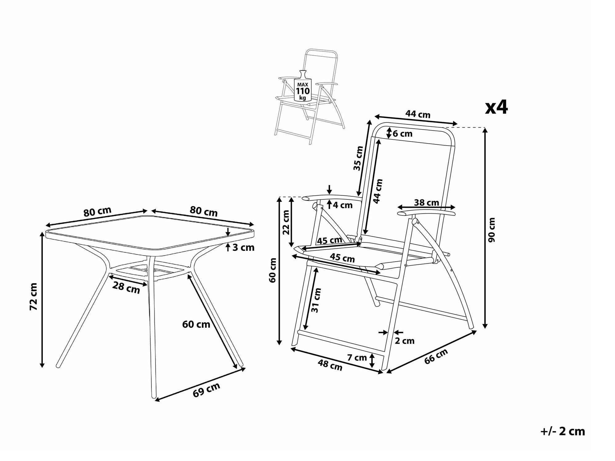 Set stola i stolica Berwyn 2501