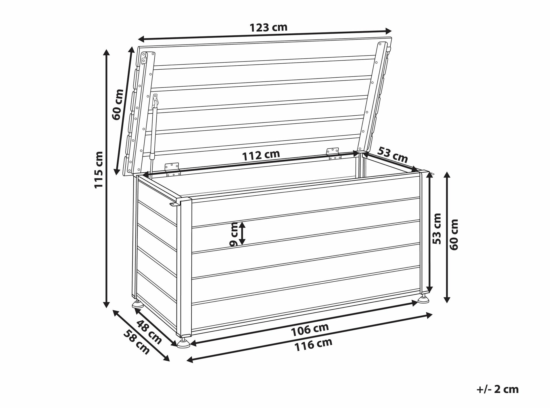 Vrtna kutija za pohranu Berwyn 2503 (Siva)