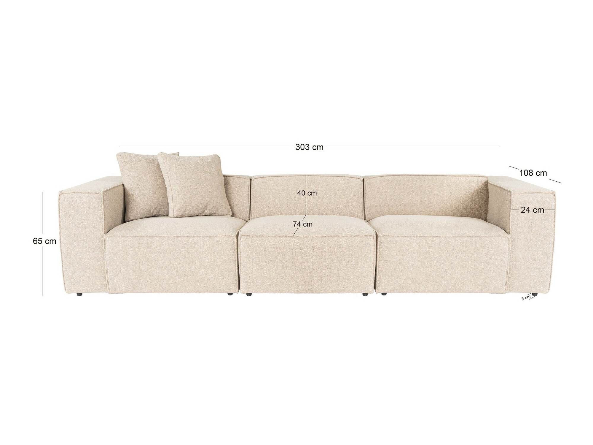 Modularna sofa Fivsoi 101 (Bež)
