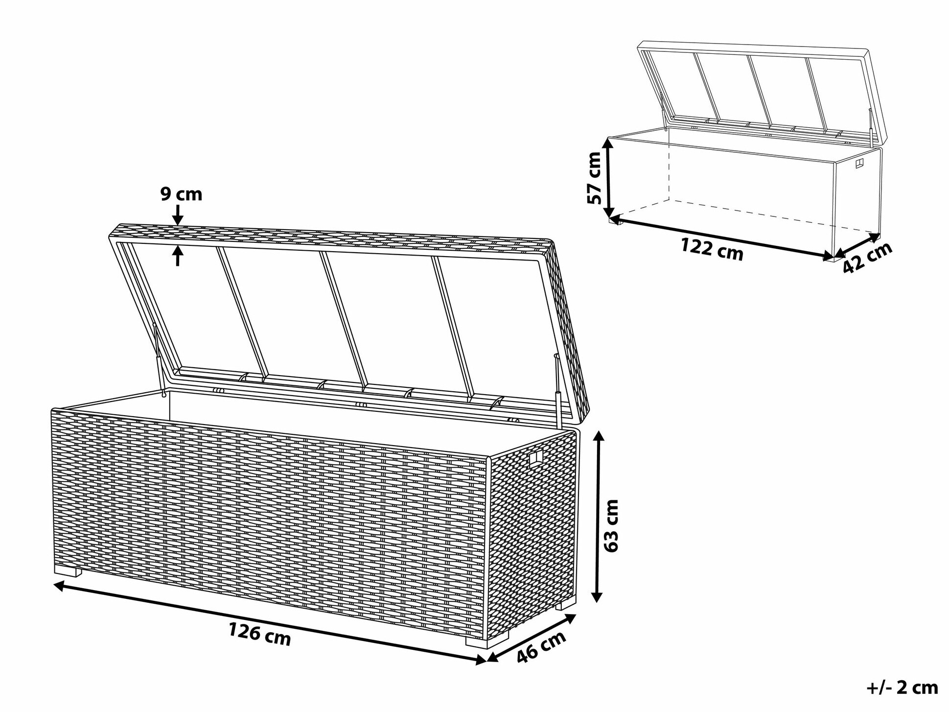 Vrtna kutija za pohranu Berwyn 2505 (Smeđa)
