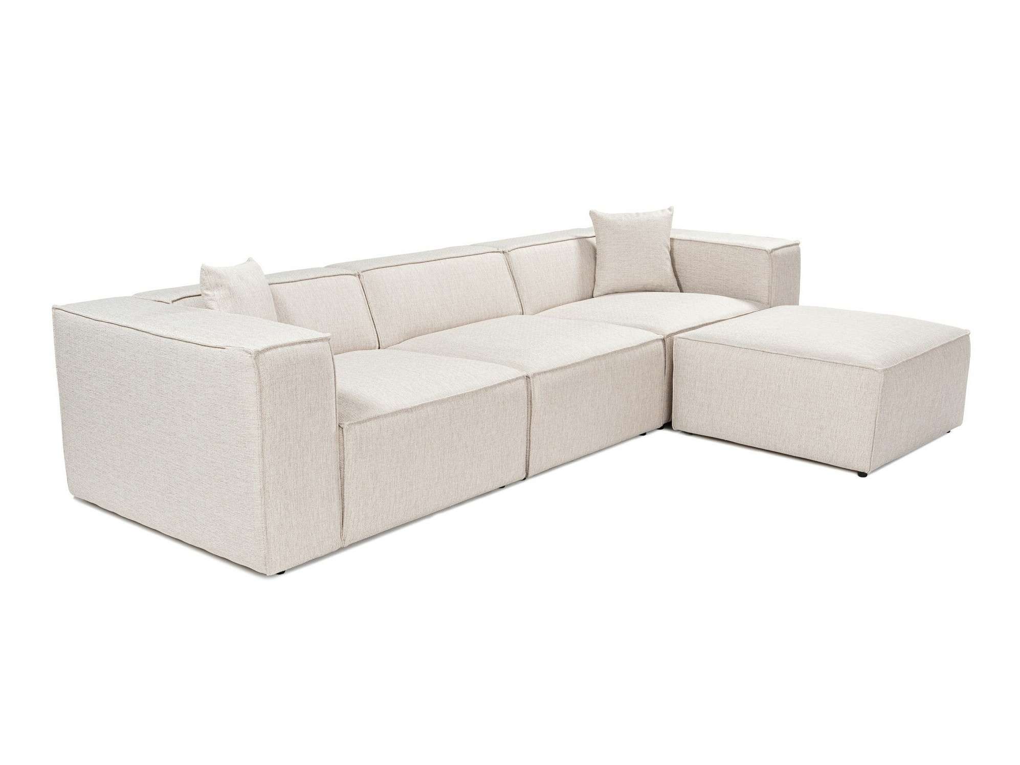 Modularna kutna garnitura Fivsoi 102 (Svijetlo smeđa)