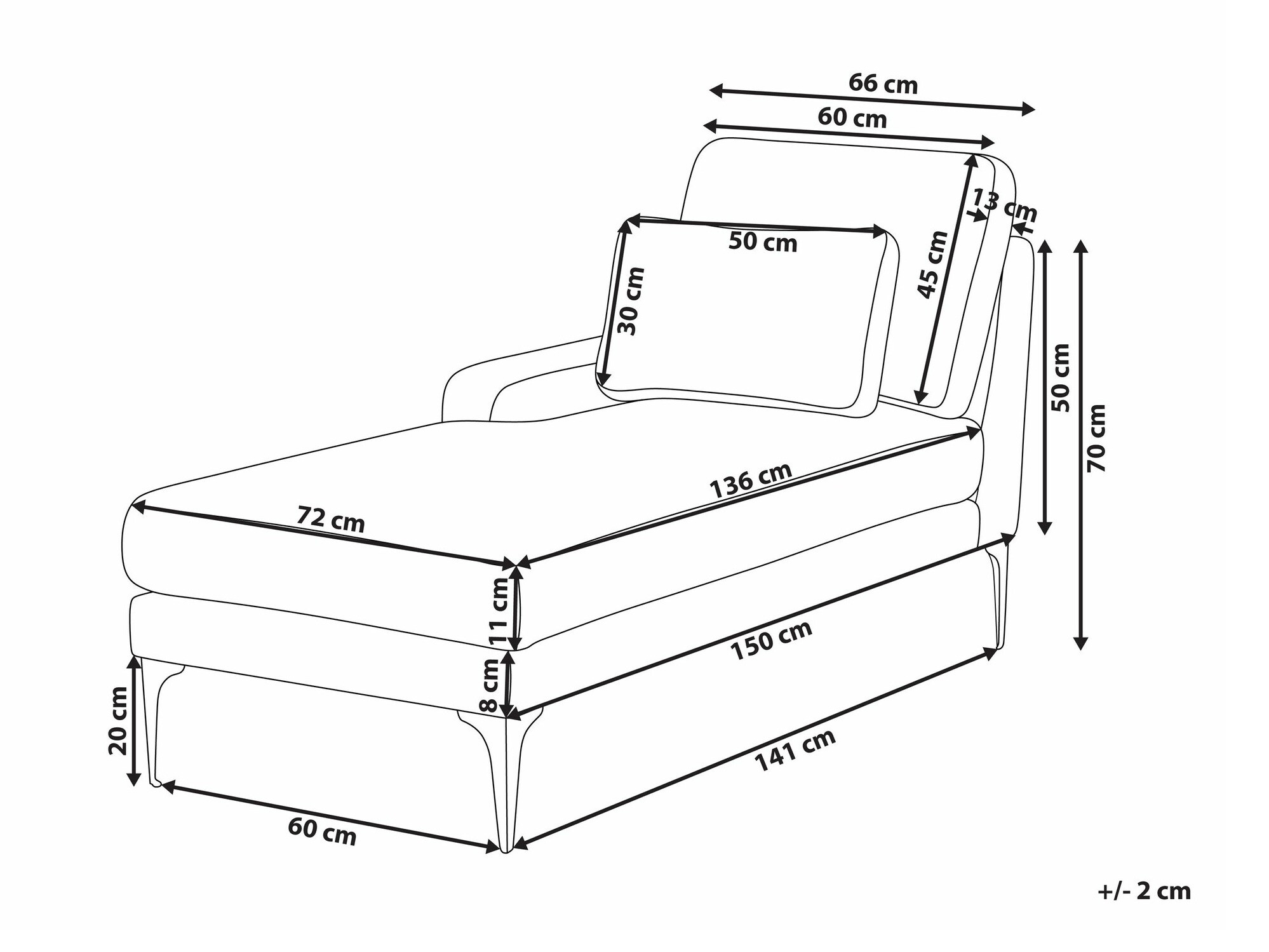 Ležaj Berwyn 2518 (Svijetlo smeđa)