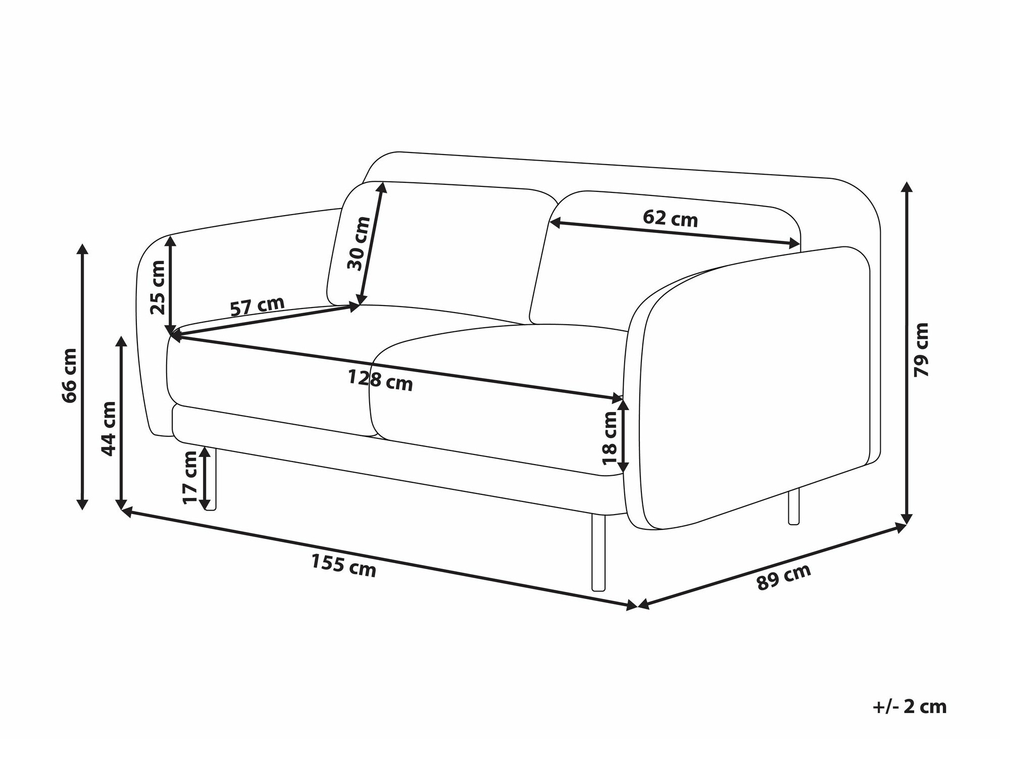 Kauč Berwyn 2520 (Bijela)